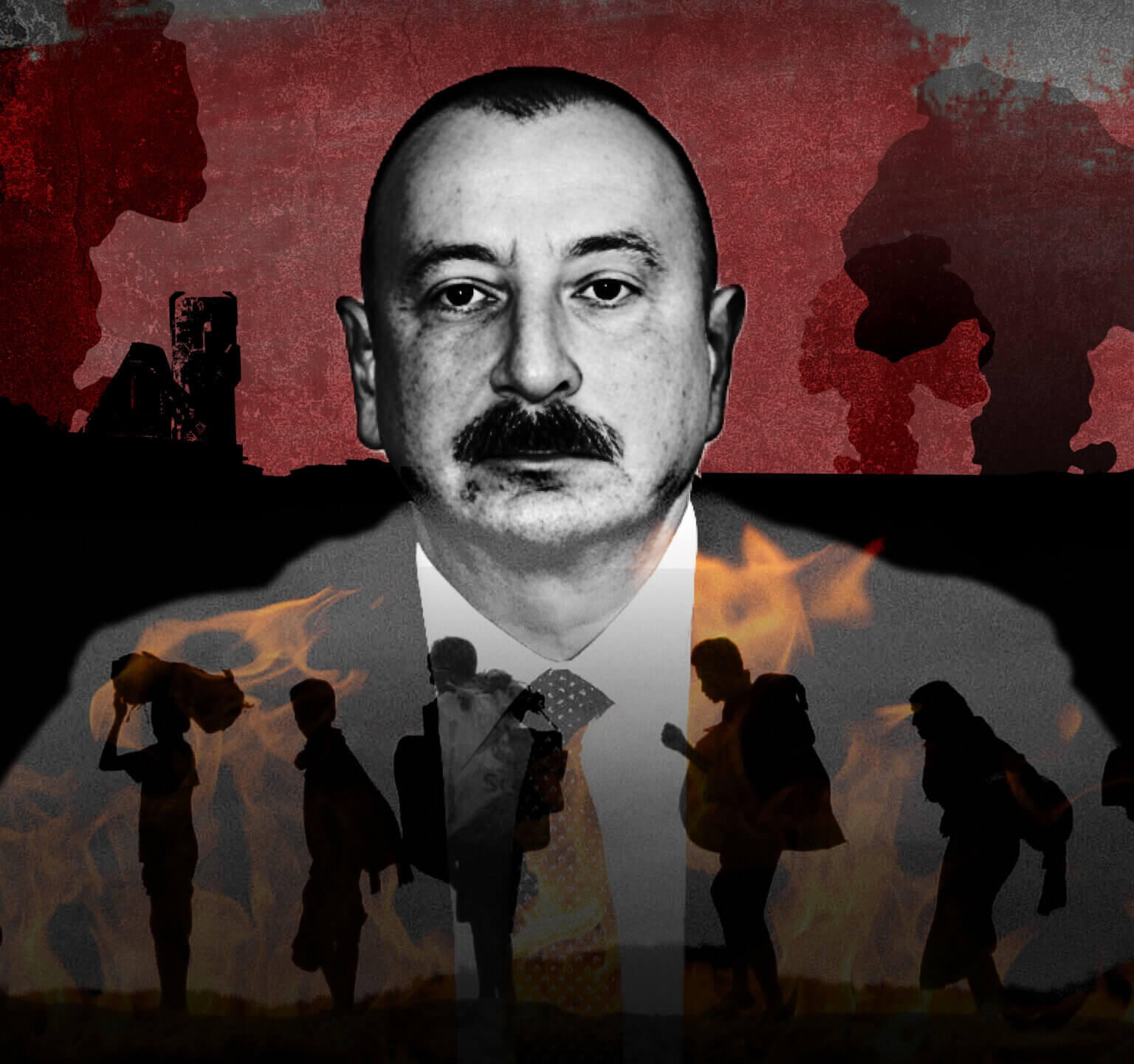 Azerbaijan state-sponsored stamps fumigating Nagorno Karabakh / Artsakh of Armenians